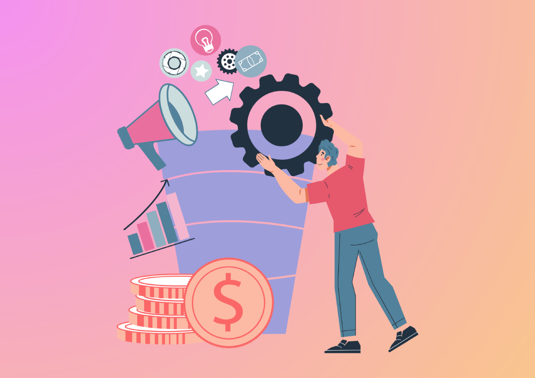 landing page, desired action, marketing funnel